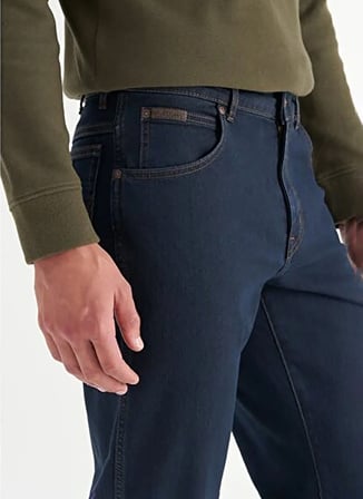 Wrangler Lacivert Erkek Straight Denim Pantolon MW12100020001 Siyah Denim Pantolon
