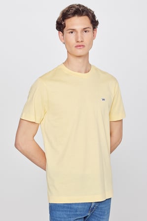 %100 Pamuk Regular Fit Normal Kesim Bisiklet Yaka Logo Detaylı Tişört