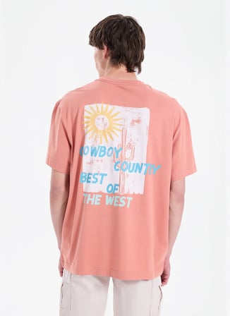 Wrangler Turuncu Erkek Relaxed T-Shirt W2610023UK Somon T-Shirt