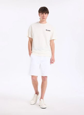 Wrangler Bej Erkek Relaxed T-Shirt W2610027614 Bej T-Shirt