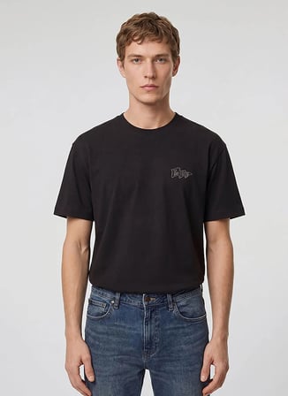 Lee Antrasit Erkek Relaxed Logo Baskılı T-Shirt LN388680003 Antrasit T-Shirt