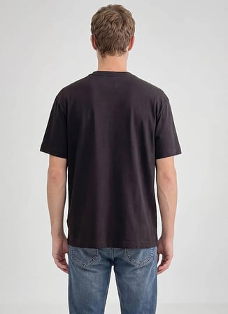 Lee Antrasit Erkek Relaxed Logo Baskılı T-Shirt LN388680003 Antrasit T-Shirt