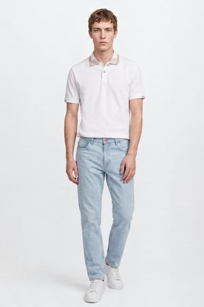 %100 Pamuk Regular Fit Normal Kesim Polo Yaka Tişört