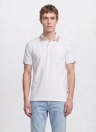 Lee Beyaz Erkek Regular Fit Polo T-Shirt L2610161100