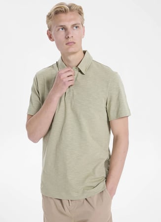 Yeşil Erkek %100 Pamuk Regular Fit Polo T-Shirt W261019337Y Yeşil Polo T-Shirt
