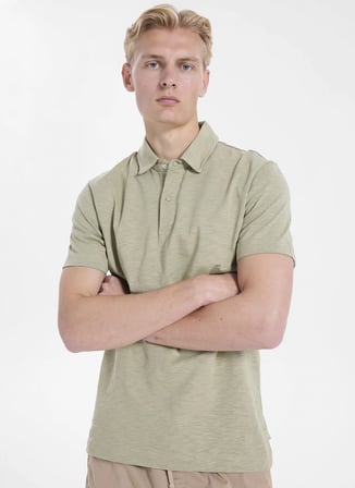 Yeşil Erkek %100 Pamuk Regular Fit Polo T-Shirt W261019337Y Yeşil Polo T-Shirt