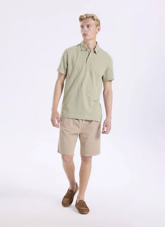 Wrangler Yeşil Erkek Regular Fit Melanj Polo T-Shirt W261019337Y Yeşil Polo T-Shirt
