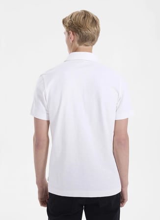 Beyaz Erkek %100 Pamuk Regular Fit Polo T-Shirt W2610193100 Beyaz Polo T-Shirt