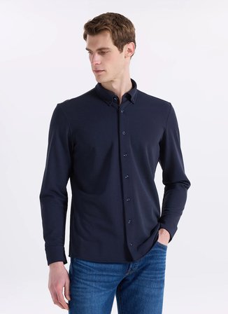 Lee Slim Fit Lacivert Erkek Gömlek L2610157410 Lacivert Gömlek