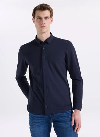 Lee Slim Fit Lacivert Erkek Gömlek L2610157410 Lacivert Gömlek