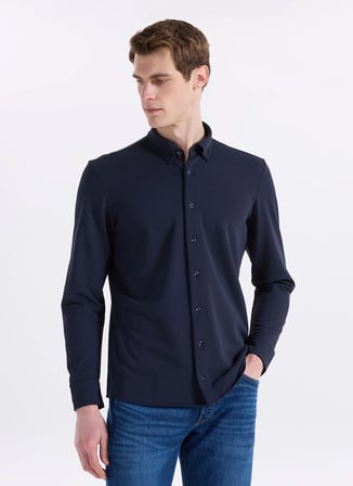 Lee Slim Fit Lacivert Erkek Gömlek L2610157410 Lacivert Gömlek
