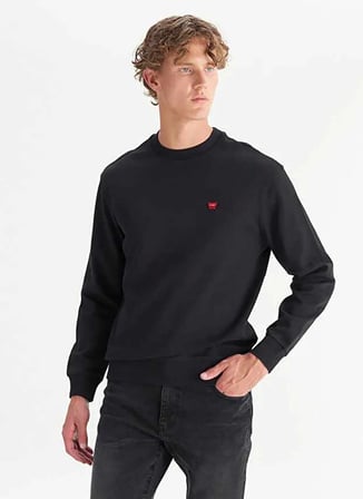 Wrangler Bisiklet Yaka Siyah Erkek Sweatshırt TW2520255001 Siyah Sweatshirt