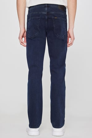 Daren Straight Fit Düz Kesim Normal Bel Pamuklu Esnek Siyah Jean Denim Pantolon