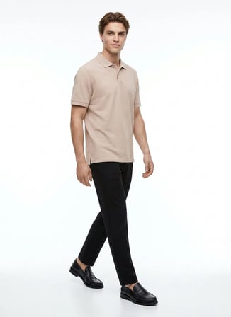 Dockers Bej Erkek Regular Fit %100 Pamuk Polo T-Shirt D261002