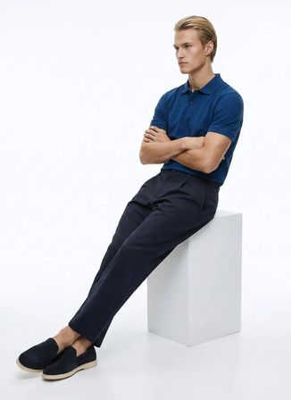 Dockers Mavi Erkek Regular Fit %100 Pamuk Polo T-Shirt D261002