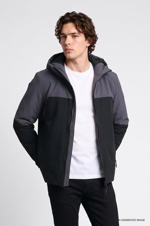 Relaxed Fit Rahat Kesim Kapüşonlu Cepli Şişme Puffer Mont