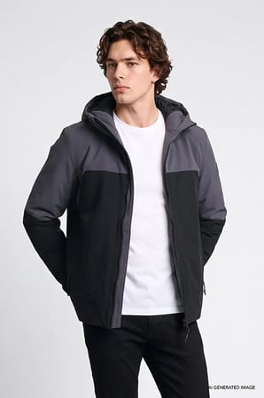 Relaxed Fit Rahat Kesim Kapüşonlu Cepli Şişme Puffer Mont
