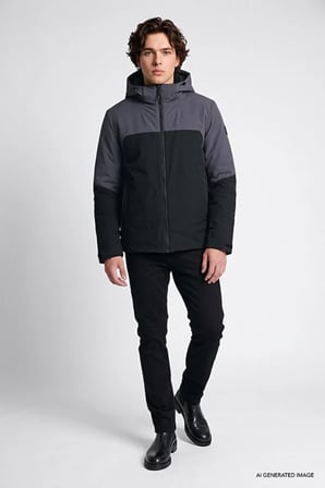 Relaxed Fit Rahat Kesim Kapüşonlu Cepli Şişme Puffer Mont