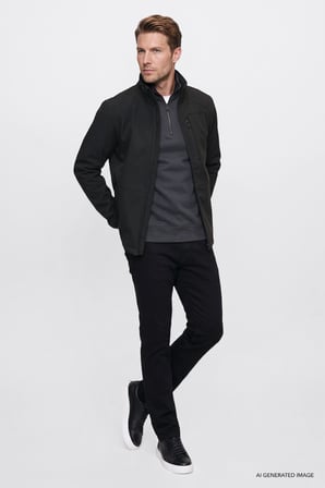 Regular Fit Normal Kesim Gömlek Yaka Cepli Bomber Ceket