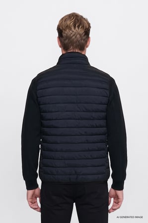 Regular Fit Normal Kesim Dik Yaka Cepli Şişme Yelek