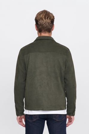 Regular Fit Normal Kesim Gömlek Yaka Cepli Bomber Ceket