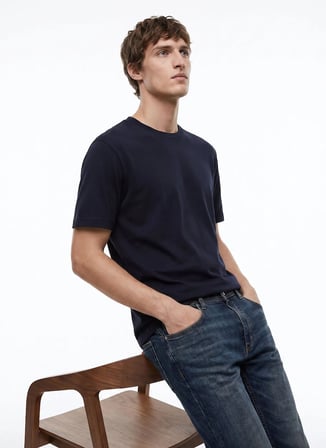 Dockers Siyah Erkek Regular Fit T-Shirt D2620078001_Small Logo T-shirt