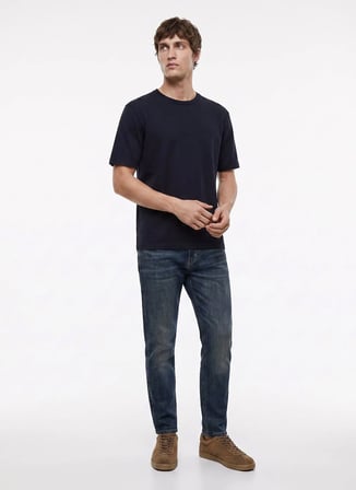 Dockers Siyah Erkek Regular Fit T-Shirt D2620078001_Small Logo T-shirt