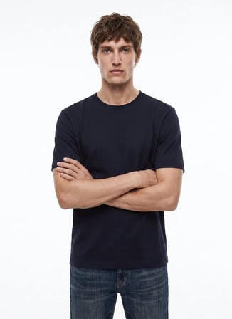 Dockers Siyah Erkek Regular Fit T-Shirt D2620078001_Small Logo T-shirt
