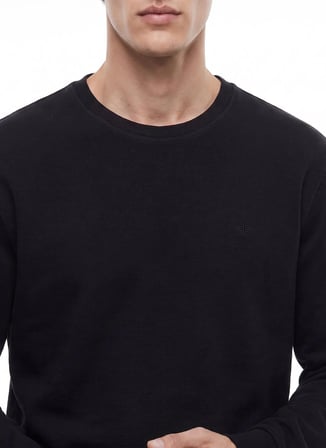 Dockers Siyah Erkek Regular Fit Sweatshirt D2620148001_Small Logo Sweatshirt