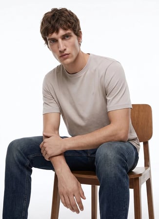 Dockers Taş Erkek Regular Fit T-Shirt D2620078013_Small Logo T-shirt