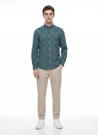 Dockers Yeşil Erkek Ekose Gömlek D2620128300_Ekose Gömlek
