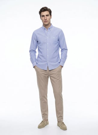 Dockers Mavi Erkek Gömlek D2620132400_Çizgili Gömlek