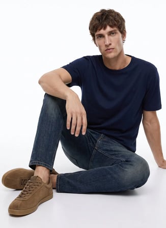 Dockers Lacivert Erkek Regular Fit T-Shirt D2620078410_Small Logo T-shirt