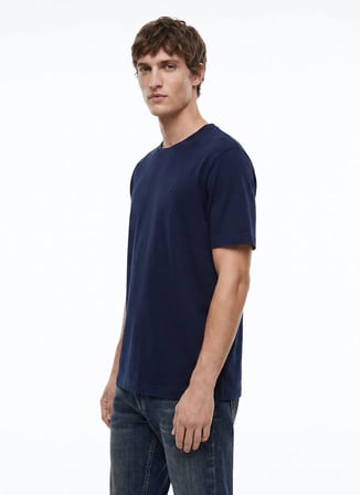 Dockers Lacivert Erkek Regular Fit T-Shirt D2620078410_Small Logo T-shirt