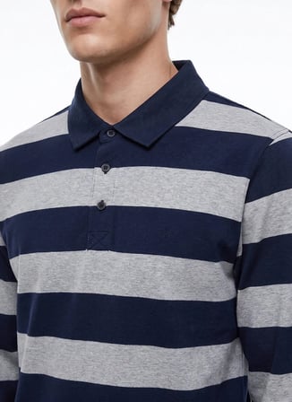 Dockers Lacivert Erkek Sweatshirt D2620090410_Polo Yaka Sweatshirt