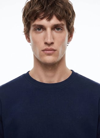 Dockers Lacivert Erkek Regular Fit Sweatshirt D2620148410_Small Logo Sweatshirt