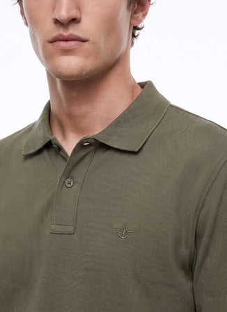 Dockers Haki Erkek Uzun Kollu Polo T-Shirt D2620091801_Uzun Kollu T-shirt Polo