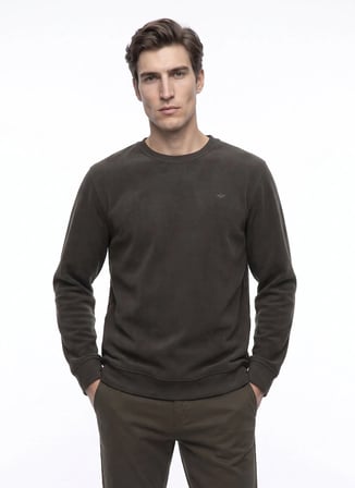 Dockers Haki Erkek Sweatshirt D2620161801_Small Logo Sweatshirt