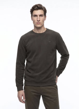 Dockers Haki Erkek Sweatshirt D2620161801_Small Logo Sweatshirt
