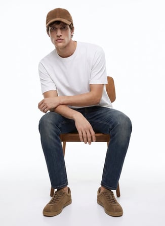 Dockers Beyaz Erkek Regular Fit T-Shirt D2620078989_Small Logo T-shirt