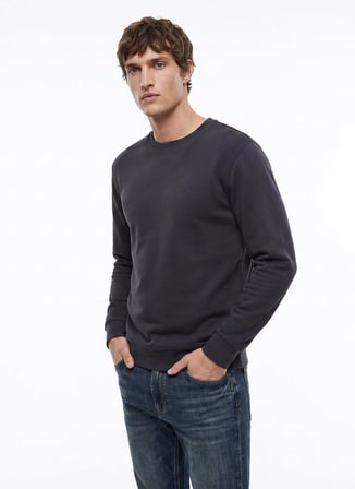 Dockers Antrasit Erkek Regular Fit Sweatshirt D2620148003_Small Logo Sweatshirt