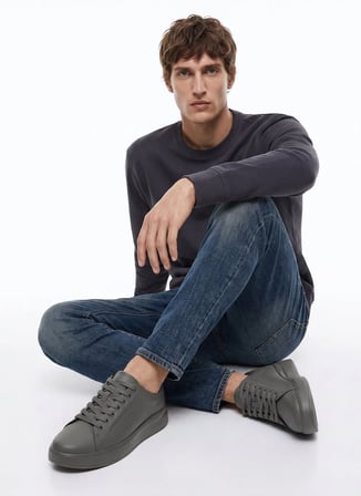 Dockers Antrasit Erkek Regular Fit Sweatshirt D2620148003_Small Logo Sweatshirt