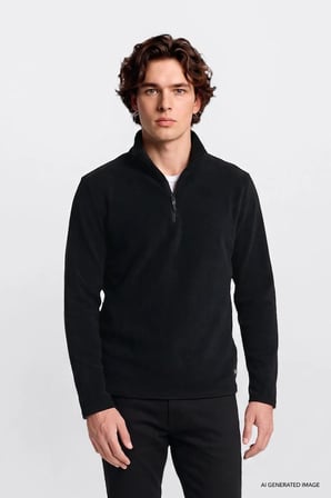 Lee Yarım Fermuar Erkek Polar Sweatshirt L2620001001