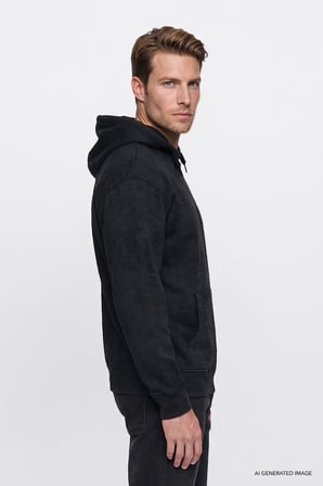 Pamuklu Regular Fit Normal Kesim Kapüşonlu Logo Detaylı Sweatshirt