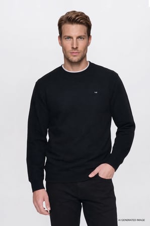 Pamuklu Selanik Regular Fit Normal Kesim Bisiklet Yaka Sweatshirt