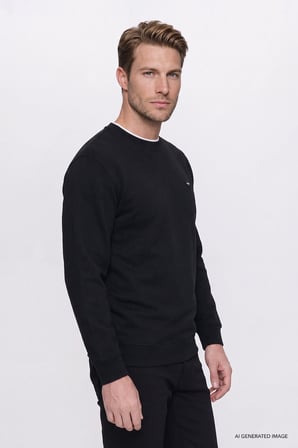 Pamuklu Selanik Regular Fit Normal Kesim Bisiklet Yaka Sweatshirt