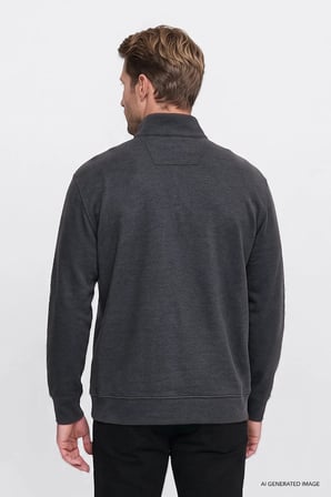 Wrangler Selanik Half Zip Erkek Sweatshirt W2620081035