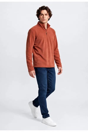 Lee Yarım Fermuar Erkek Polar Sweatshirt L2620002003