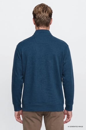 Wrangler Selanik Half Zip Erkek Sweatshirt W2620081406