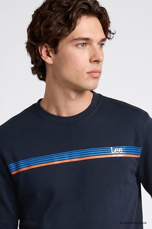 Pamuklu Regular Fit Normal Kesim Bisiklet Yaka Logo Detaylı Sweatshirt
